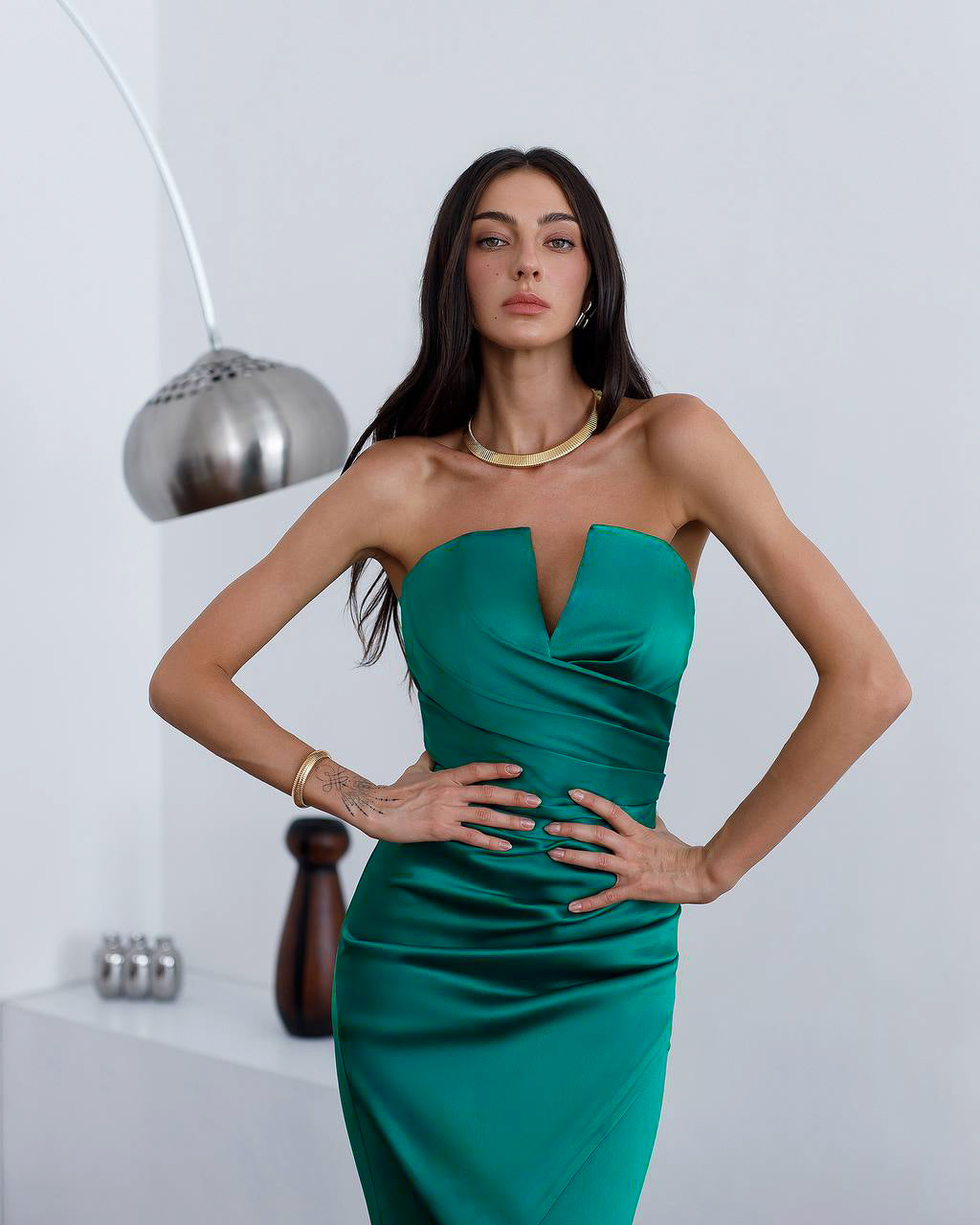 Serenity Midi Dress - Emerald