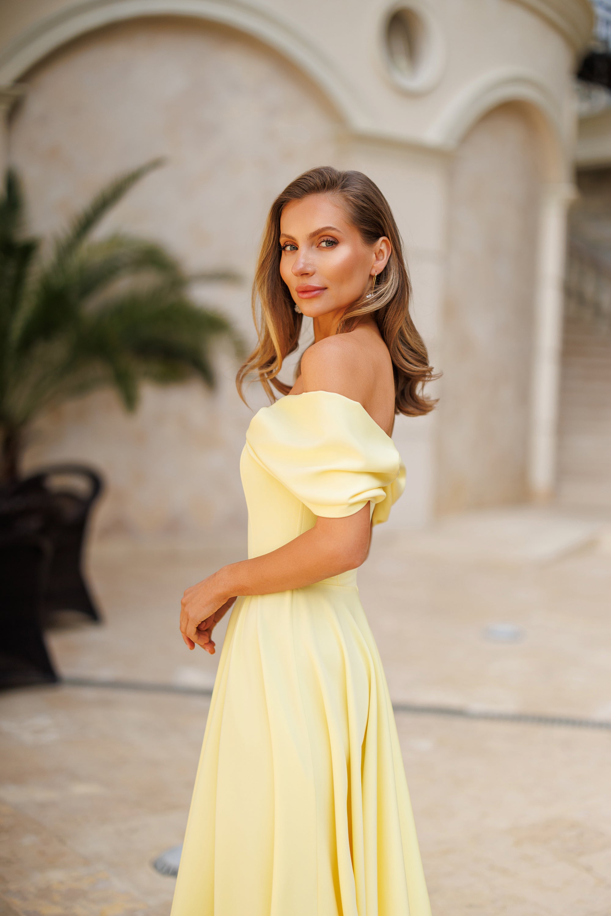 Calista Midi Dress - Yellow
