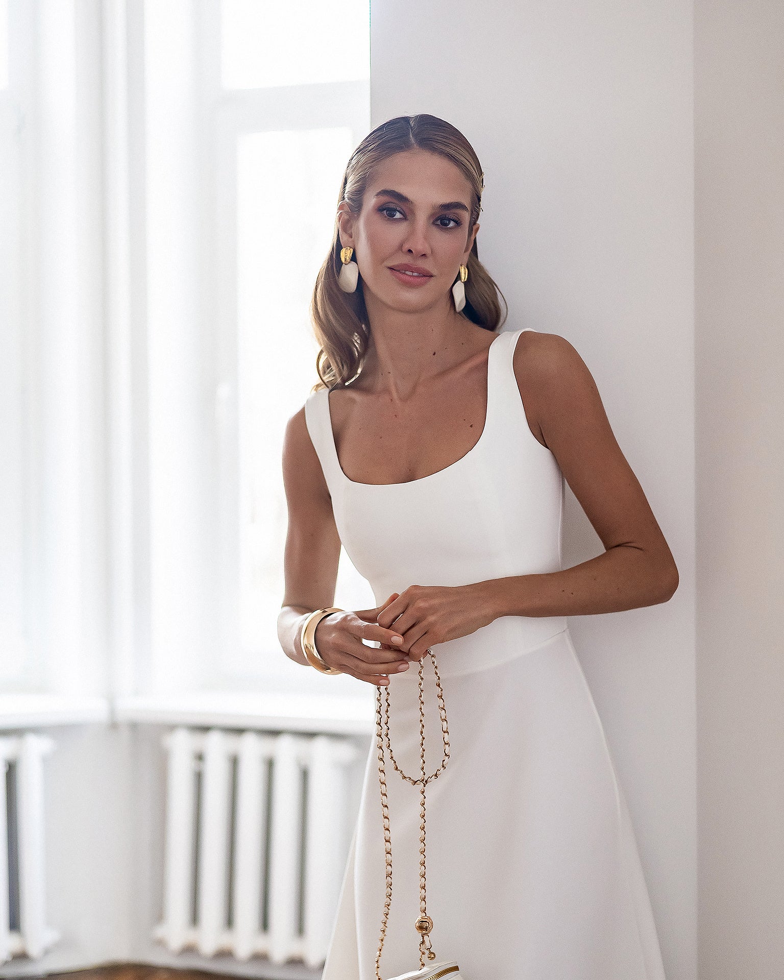 Swan Maxi Dress - White