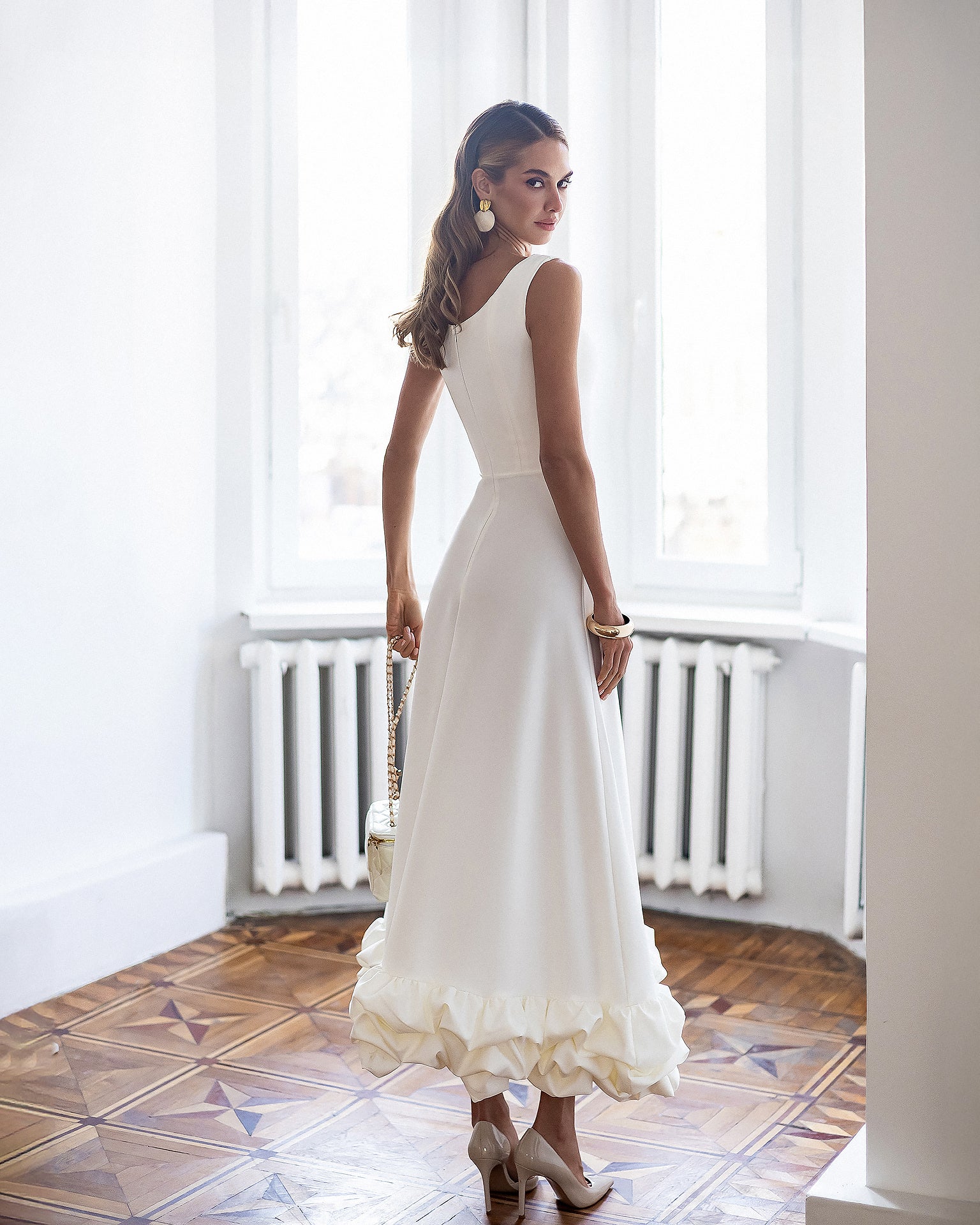 Swan Maxi Dress - White