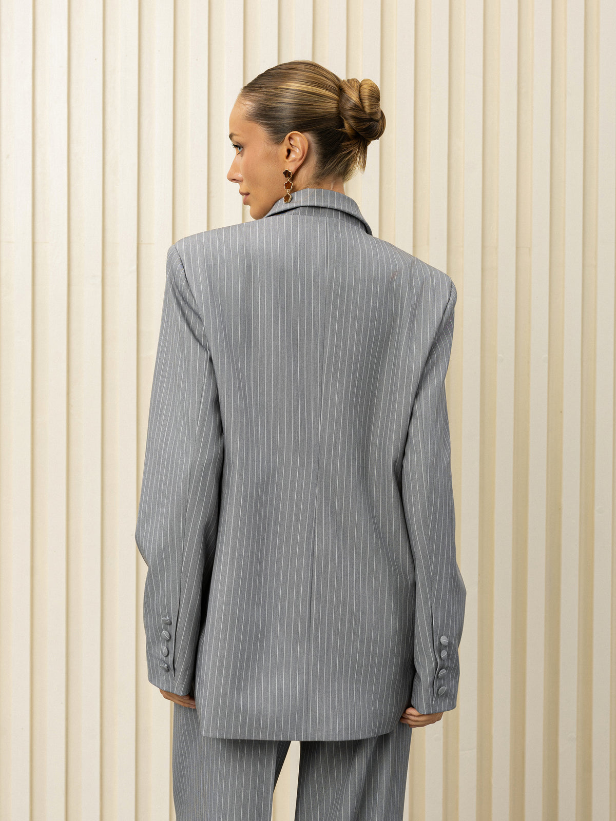 Classic Suit — Gray Pinstripes