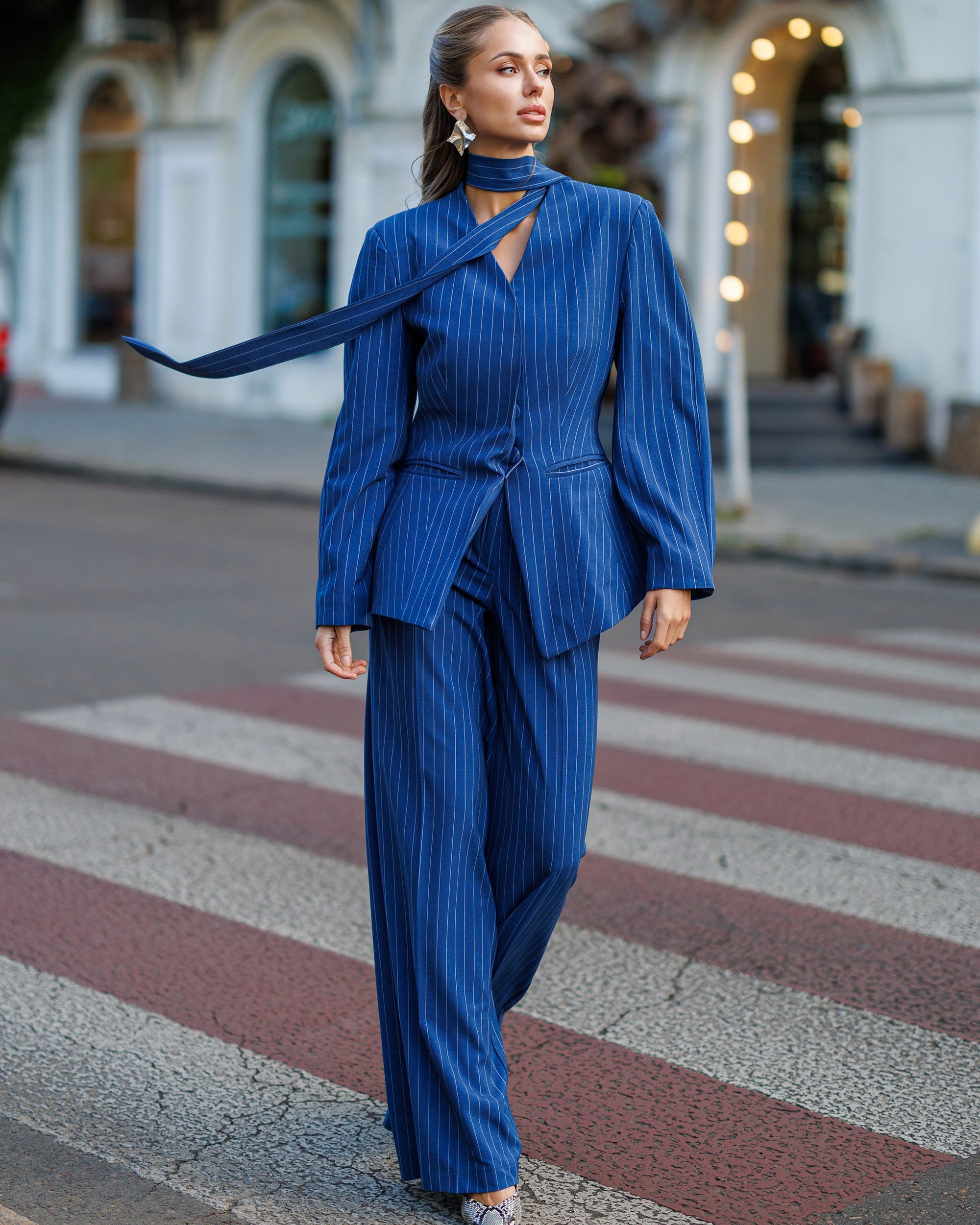 Carter Suit - Navy Pinstripe