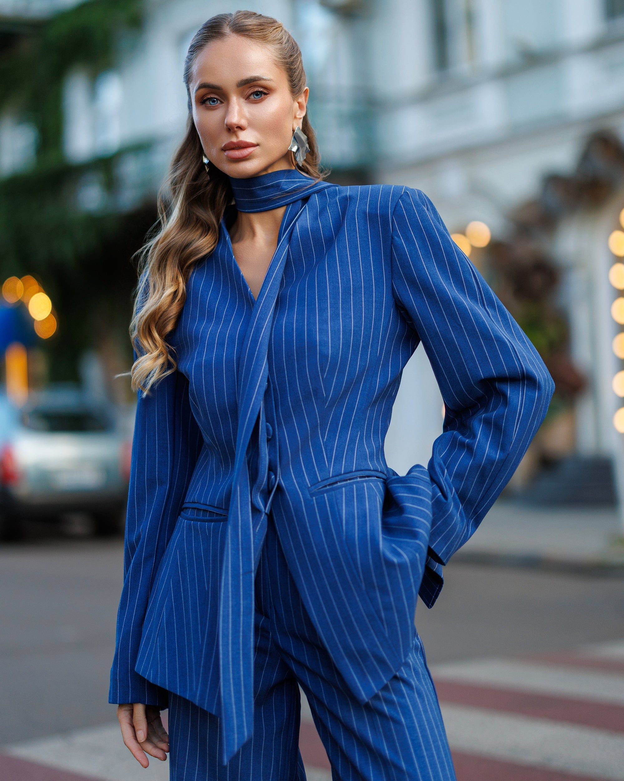 Carter Suit - Navy Pinstripe