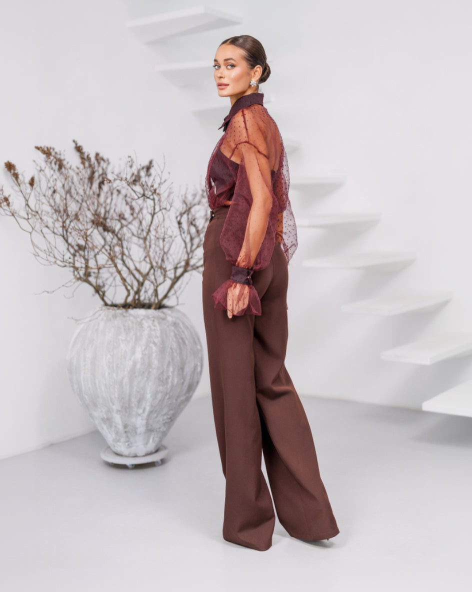 Elia Shirt - Burgundy