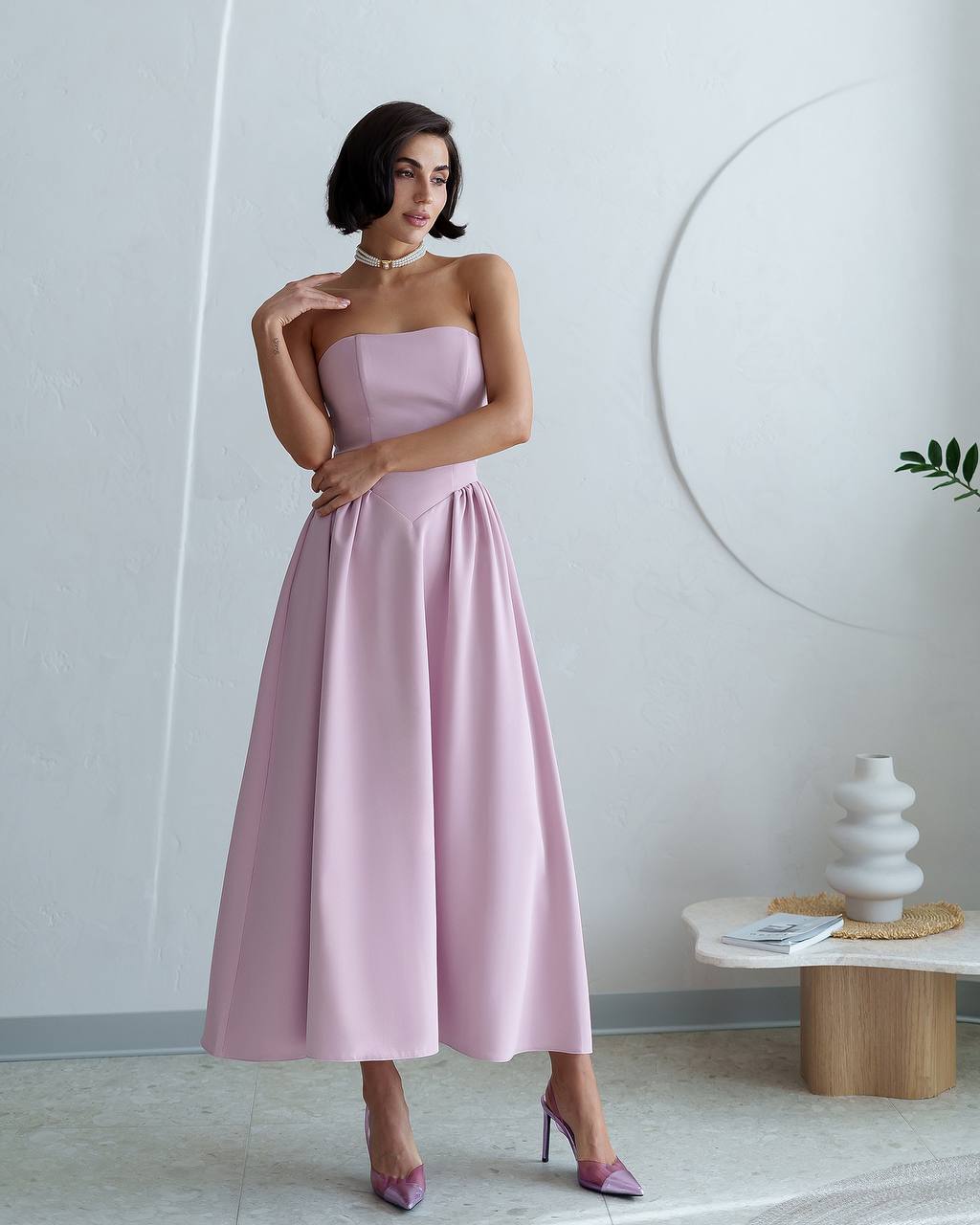 Tulip Midi Dress - Pink