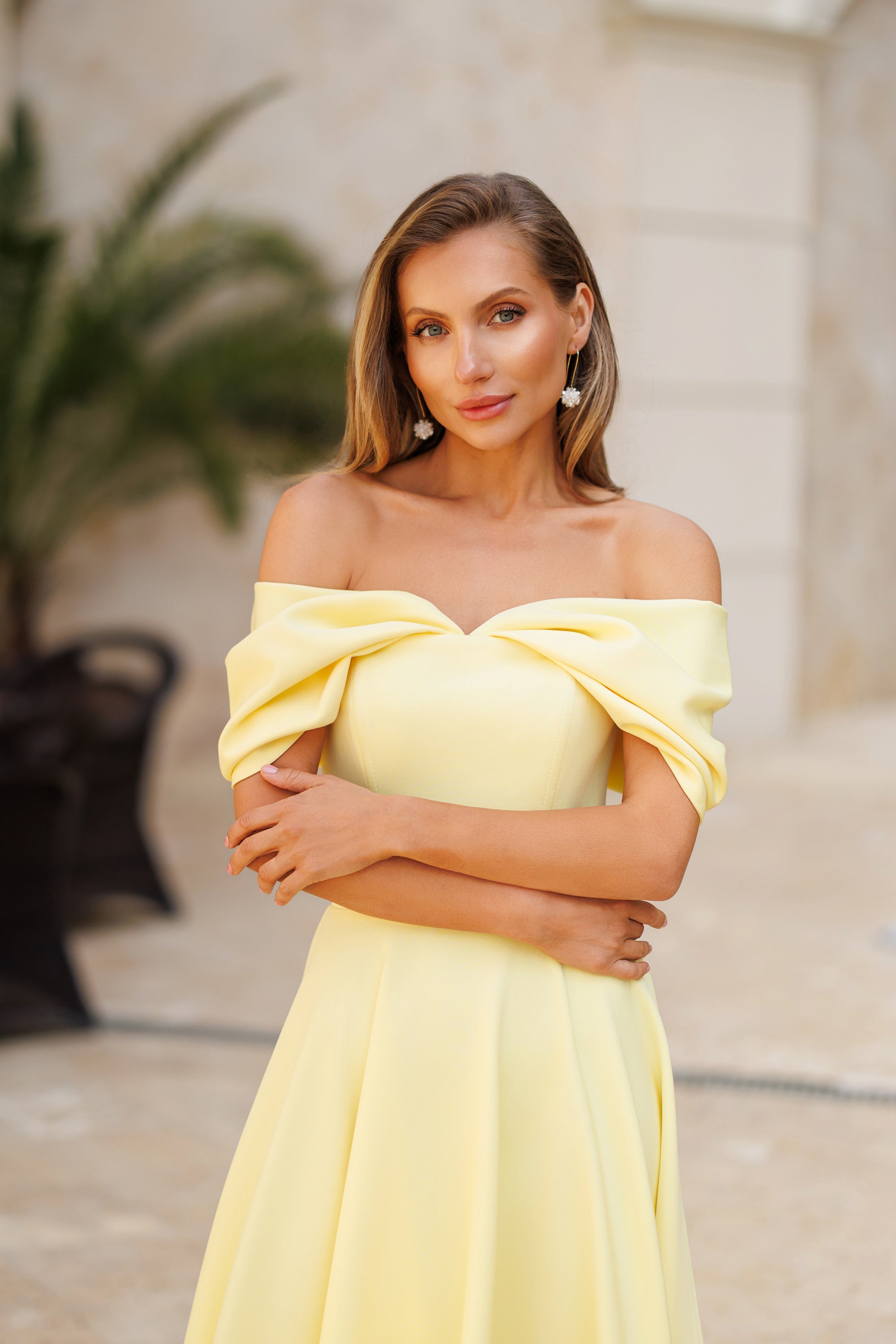 Calista Midi Dress - Yellow