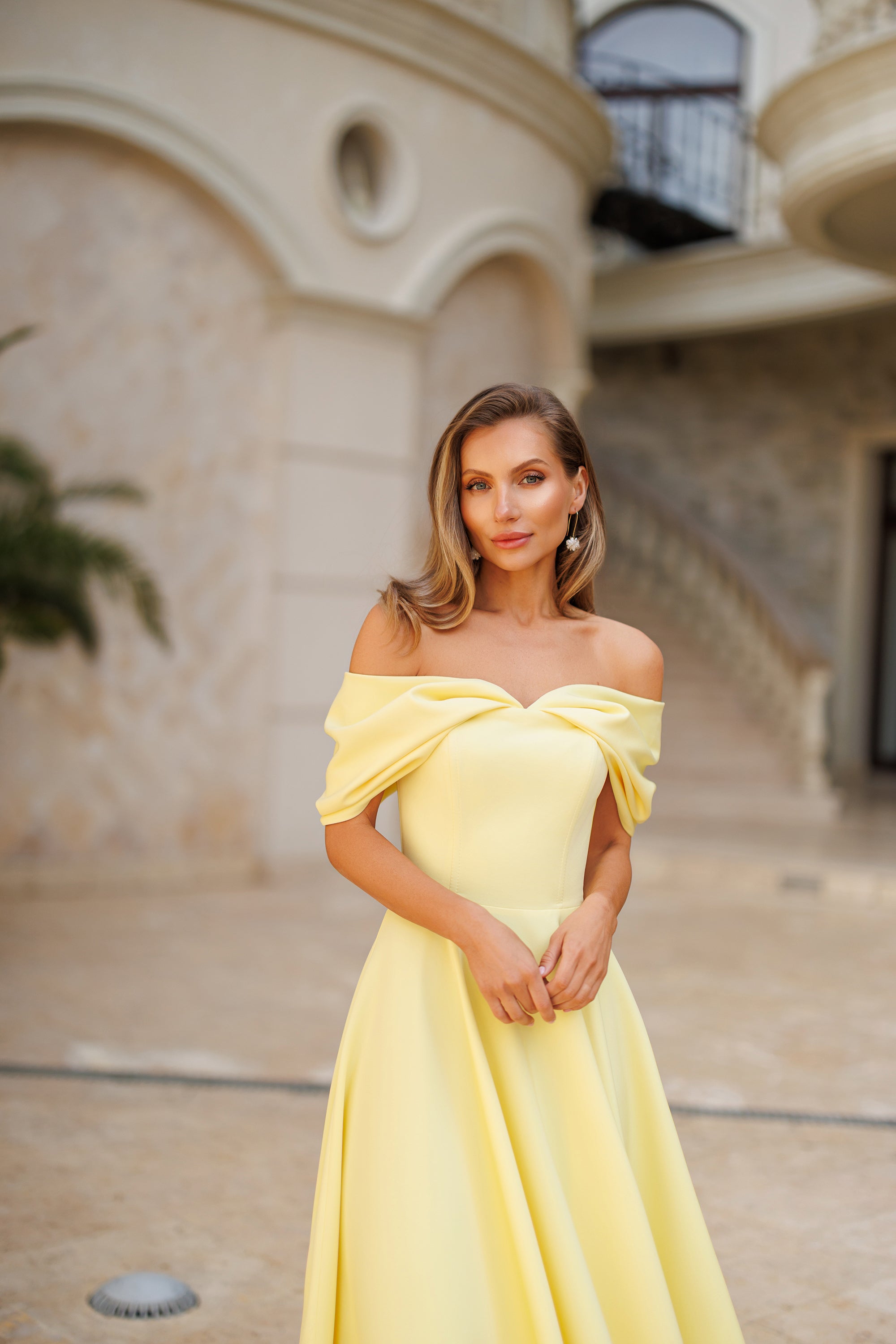 Calista Midi Dress - Yellow