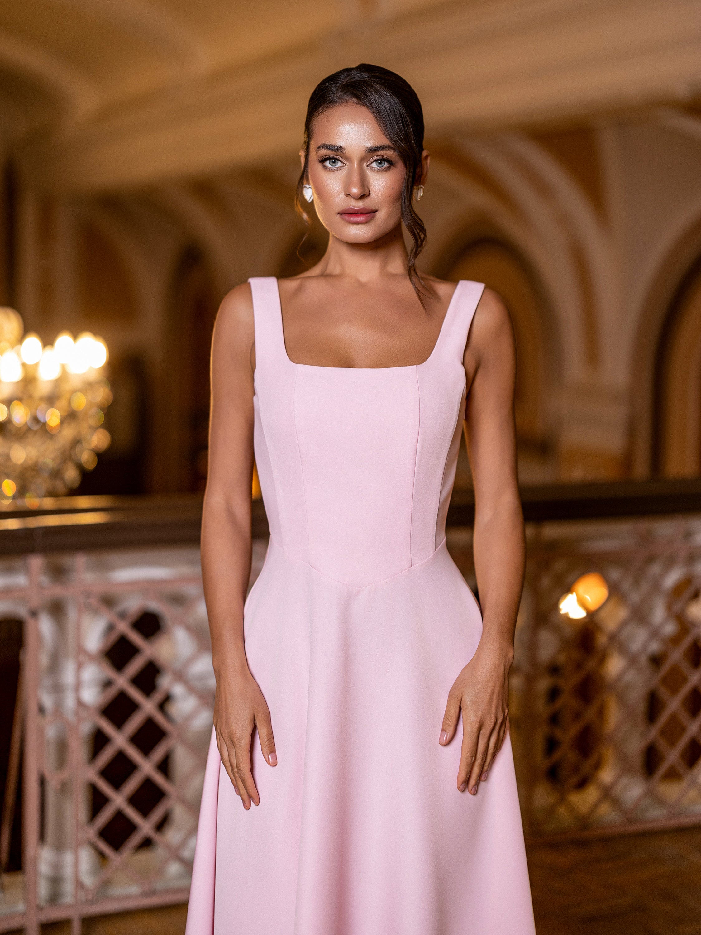 Nora Midi Dress - Pink