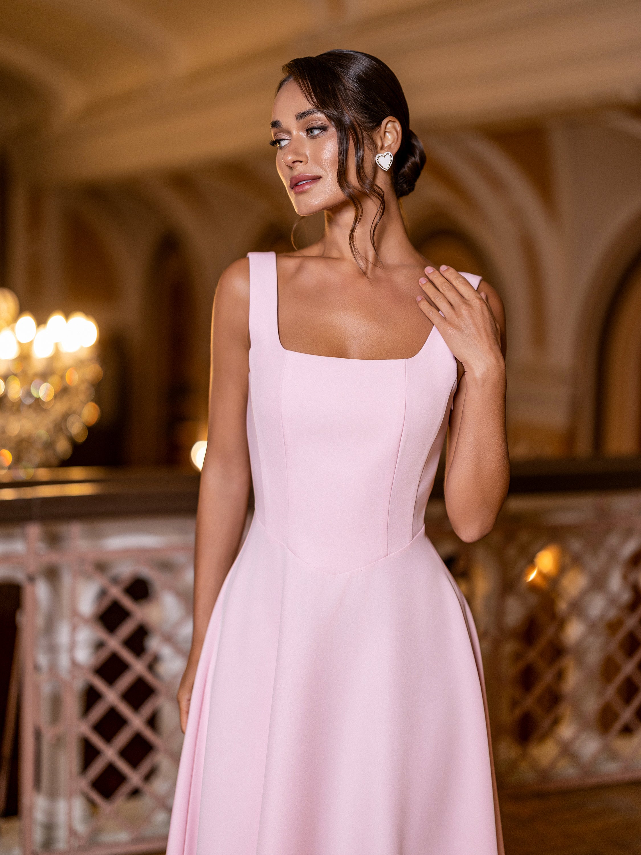 Nora Midi Dress - Pink