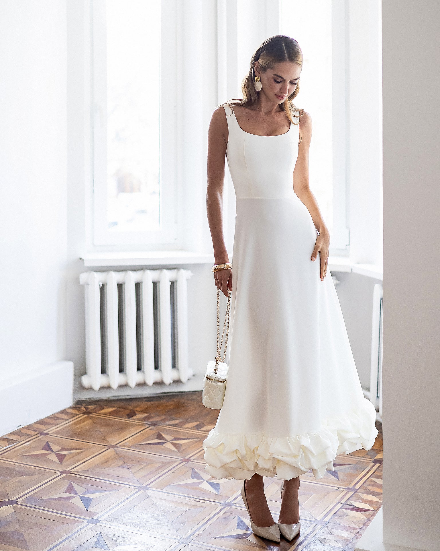 Swan Maxi Dress - White