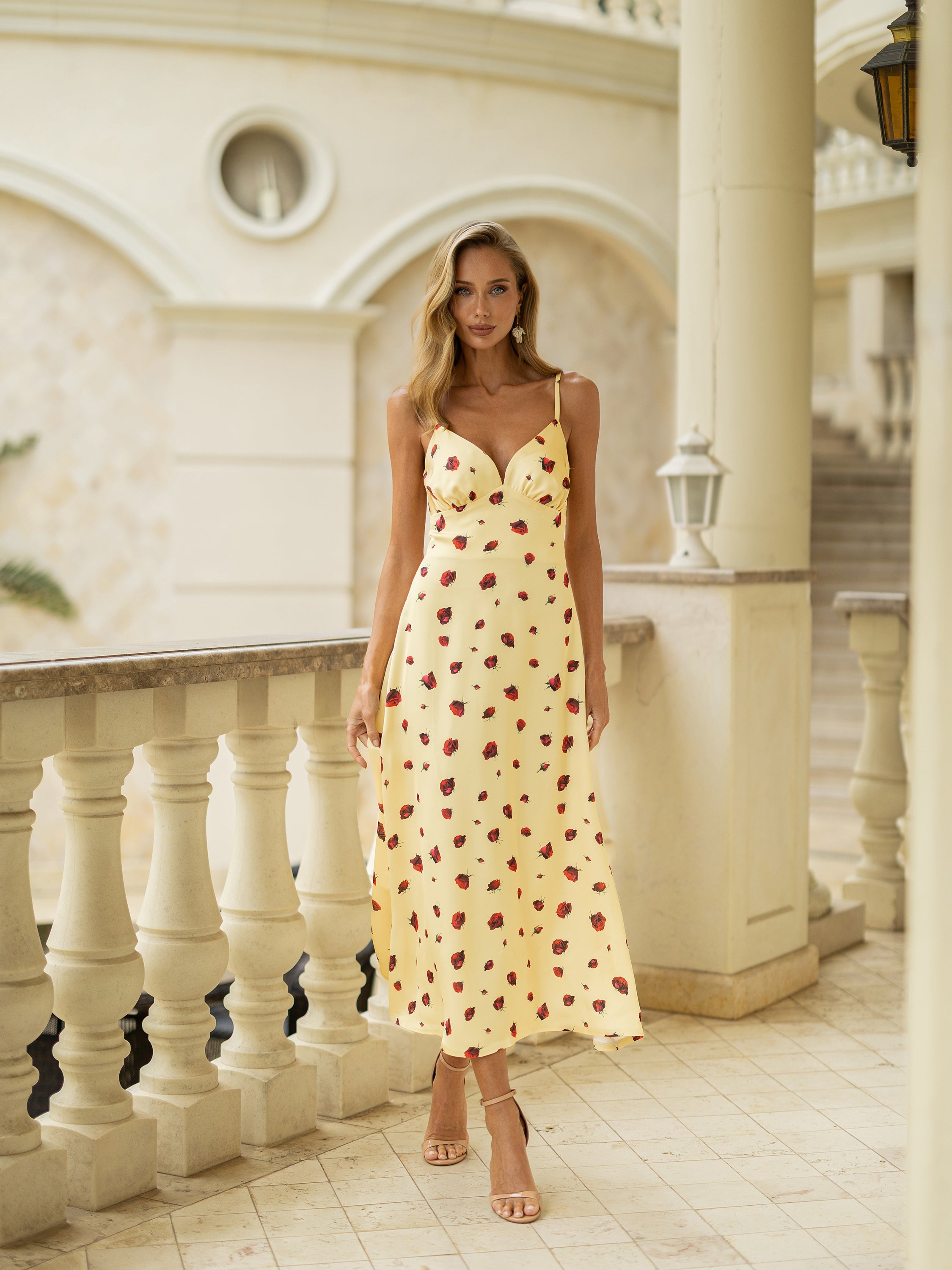 Rosalie Midi Dress - Yellow