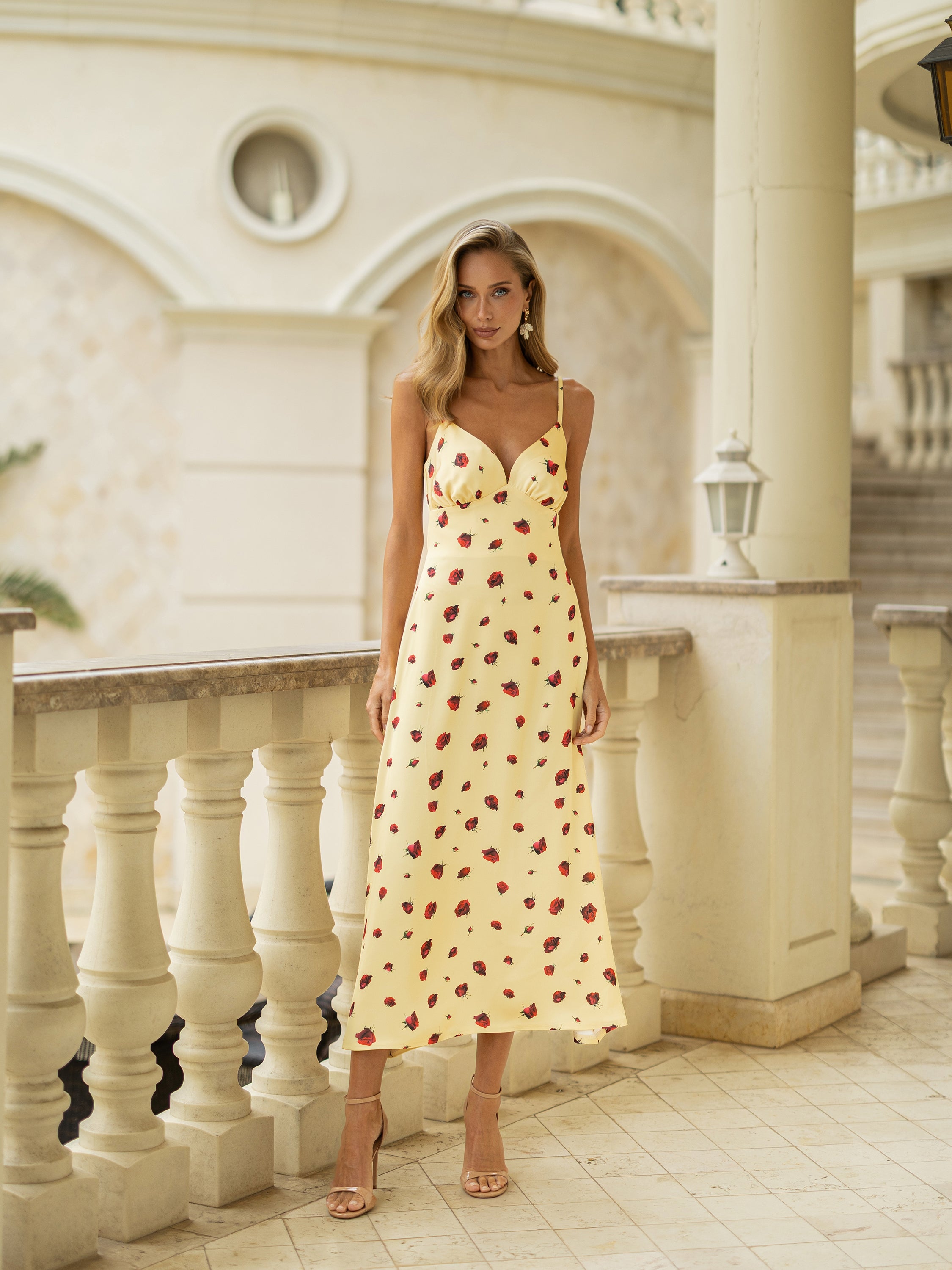 Rosalie Midi Dress - Yellow